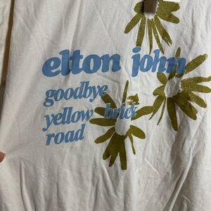 Elton John Graphic Tee - Cream and Gold